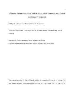 EVIDENCE FOR DIFFERENTIAL PHOTIC REGULATION OF