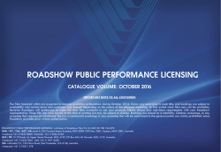 roadshow public performance licensing