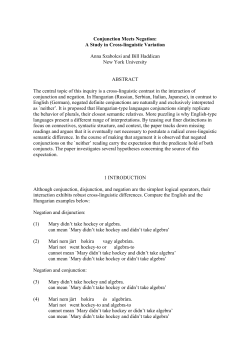 Conjunction meets negation