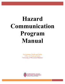 Hazard Communication Program Manual - UW