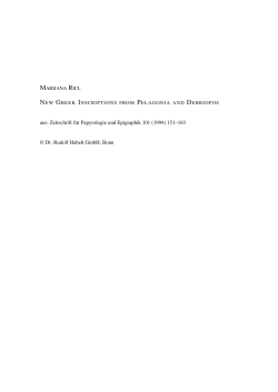 aus: Zeitschrift für Papyrologie und Epigraphik 101 (1994) 151–163