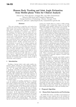 Human Body Tracking and Joint Angle Estimation from Mobile
