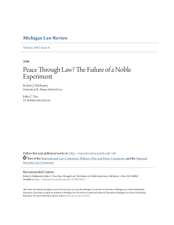 Peace Through Law? The Failure of a Noble Experiment