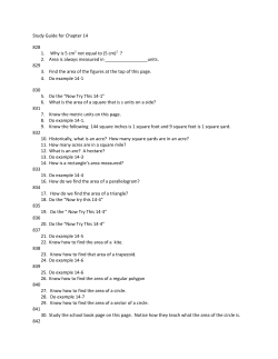 Study Guide for Chapter 14 828 1. Why is 5 cm 2 not equal to (5 cm