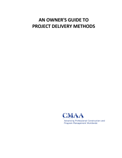 Owner`s Guide to Project Delivery Methods