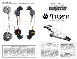 Tiger Manual - Martin Archery