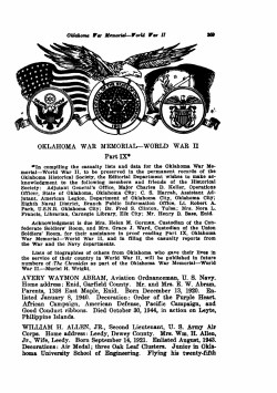Oklahoma War Memorial&mdash;World War II