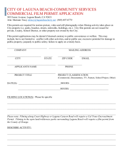 city of laguna beach-community services commercial film permit