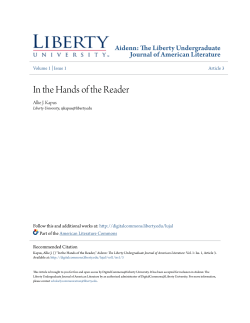 In the Hands of the Reader - Digital Commons @ Liberty University