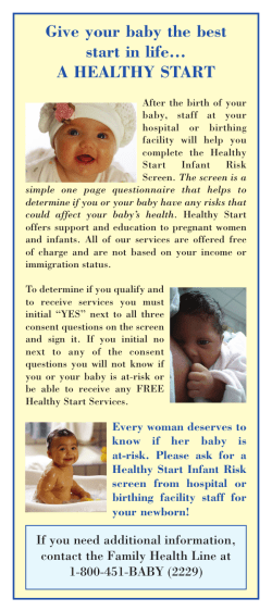 4x9 flyer (Page 1) - Healthy Start Coalition of Miami-Dade