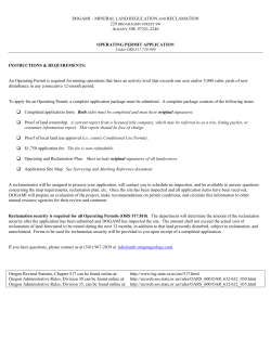 Application - Oregon Department of Geology and Mineral Industries