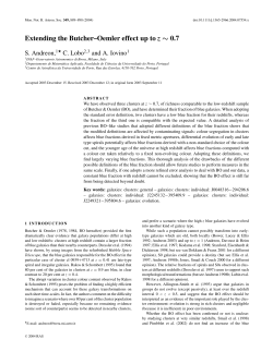 Extending the Butcher–Oemler effect up to z∼ 0.7