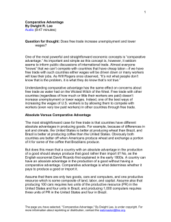 Comparative Advantage - Common Sense Economics