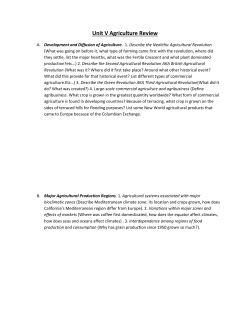 Unit V Agriculture Review