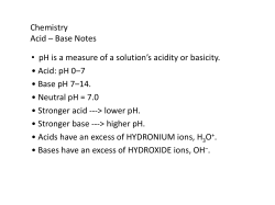 pH is a measure of a solution`s acidity or basicity
