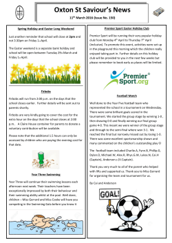 Oxton St Saviour`s News