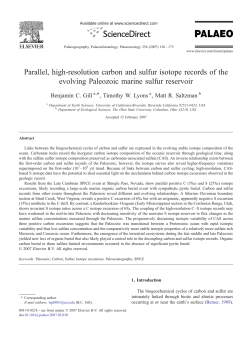 Parallel, high-resolution carbon and sulfur isotope records of the