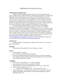 Instructions For Authors