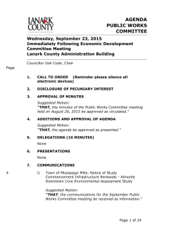 Public Works - County of Lanark