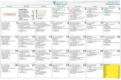 Independent Living Calendar - The Reserve