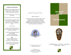 Pet Awareness - Albemarle County, Virginia