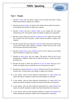 TOEFL Speaking