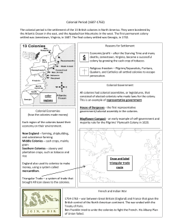 Colonial Period (1607-1763)
