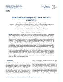 Role of moisture transport for Central American precipitation