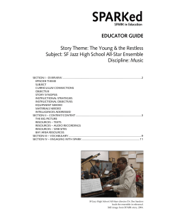 SF Jazz High School All-Star Ensemble Discipline: Music