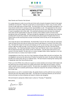 July 2014 - Queen Edith Primary School