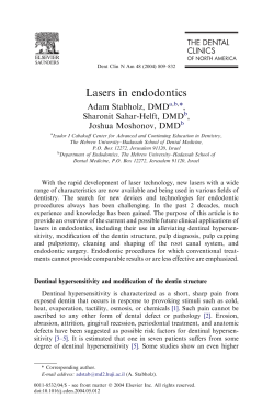 Lasers in endodontics