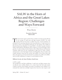 SALW in the Horn of Africa and the Great Lakes