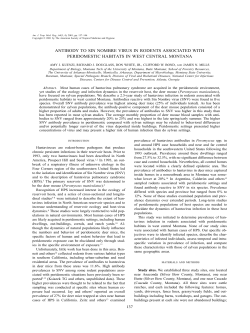 antibody to sin nombre virus in rodents associated with peridomestic