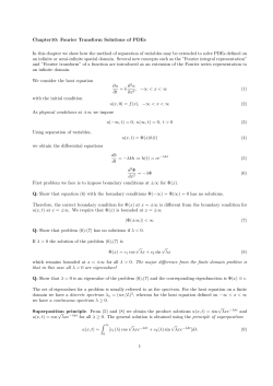 Fourier Transform Solutions to PDEs