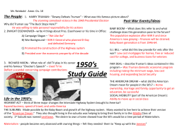 1950s Study Guide