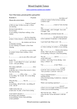 Mixed English Tenses - E