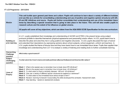 FRENCH This unit builds upon general past times and culture