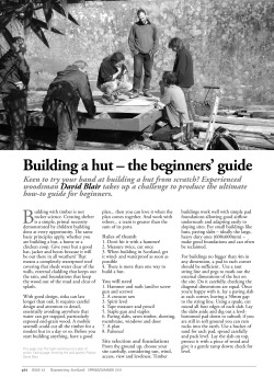 Building a hut &ndash; the beginners` guide