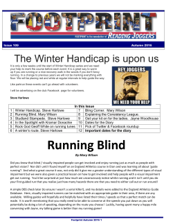 Running Blind - Reading Joggers