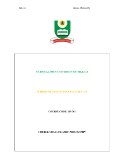 ISL361 - National Open University of Nigeria