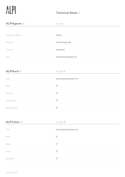 10.64 10.64 K 10.64 R ALPIlignum &frasl; Technical Sheet &frasl; ALPIkord