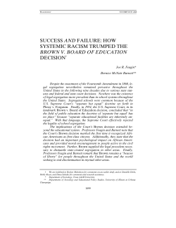 success and failure: how systemic racism