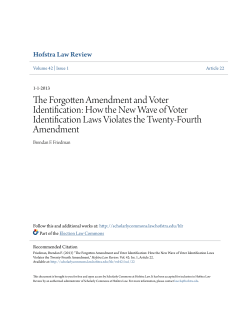 The Forgotten Amendment and Voter Identification