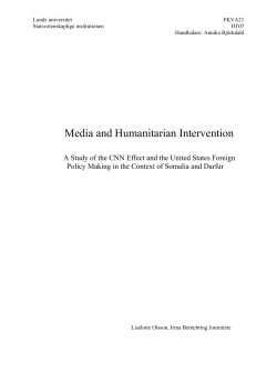 Media and Humanitarian Intervention