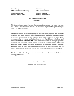 Emergency Out-of-Country Medical Benefits Summary