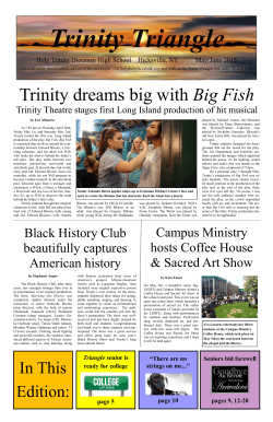 Trinity dreams big with Big Fish - Holy Trinity Diocesan High School