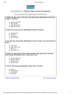Across the Delaware video and questions