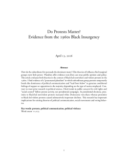 Do Protests Matter? Evidence from the 1960s Black Insurgency