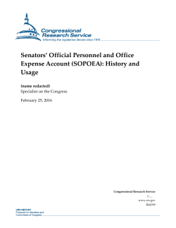 Senators` Official Personnel and Office Expense Account (SOPOEA