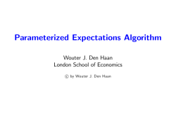 Parameterized Expectations Algorithm